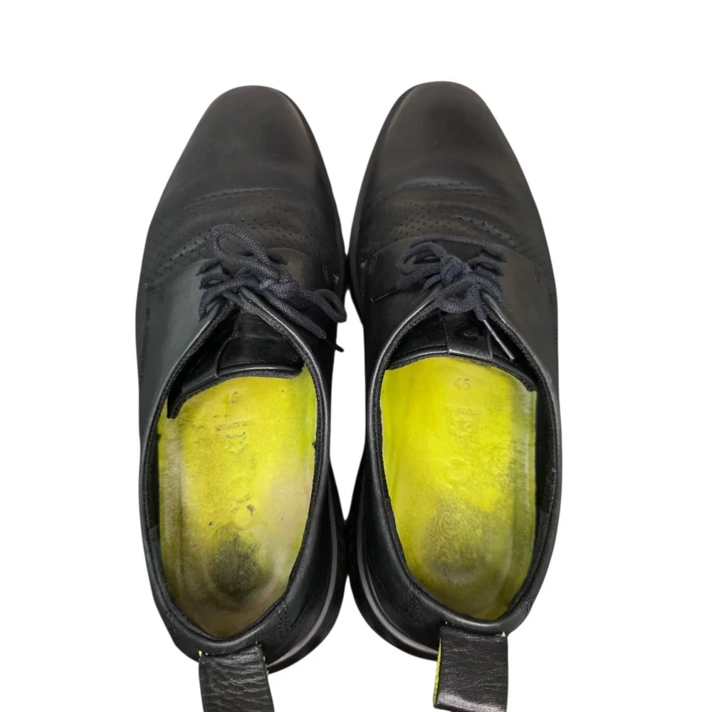 ECCO ST.1 Hybrid Lite Mens 45 Black Leather Dress Shoes Comfort